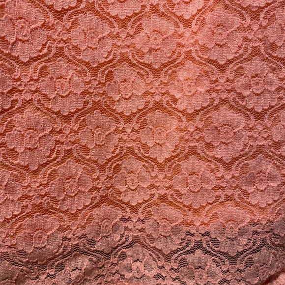 🪴Hollister - Coral Orange Stretchy Lace Summer Dress - Picture 6 of 11